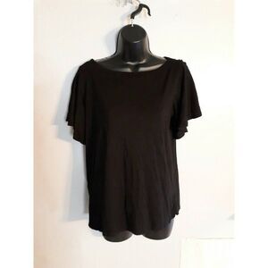 Loft black split sleeve tshirt